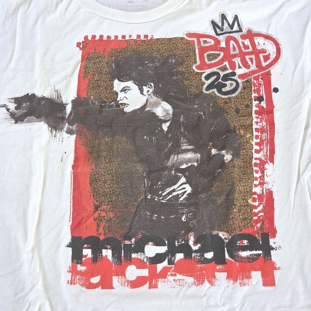 Michael Jackson Bad 25 Deluxe Collector Edition Commemorative T-Shirt XXL Unisex